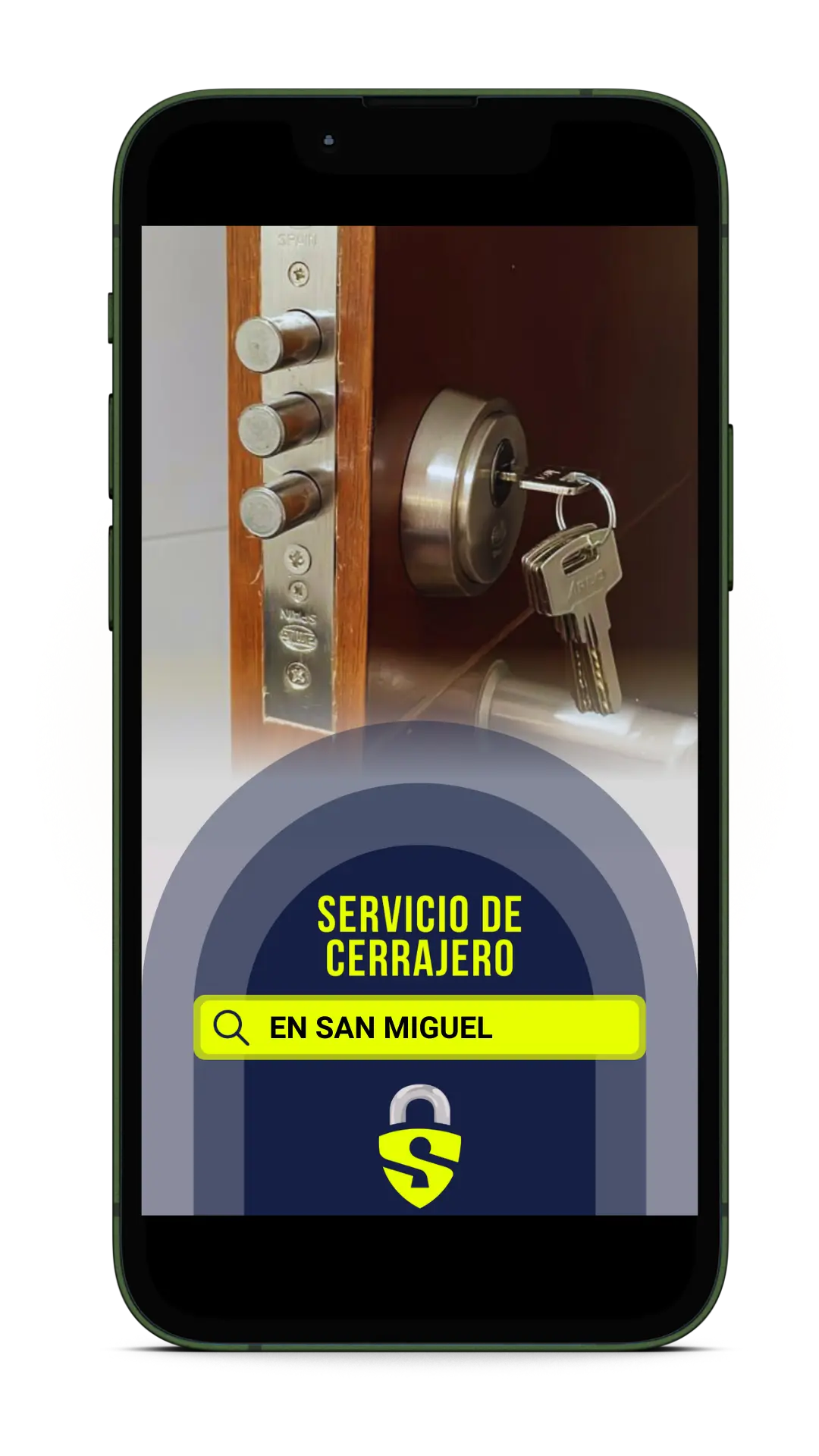 Cerradura de alta seguridad instalada
