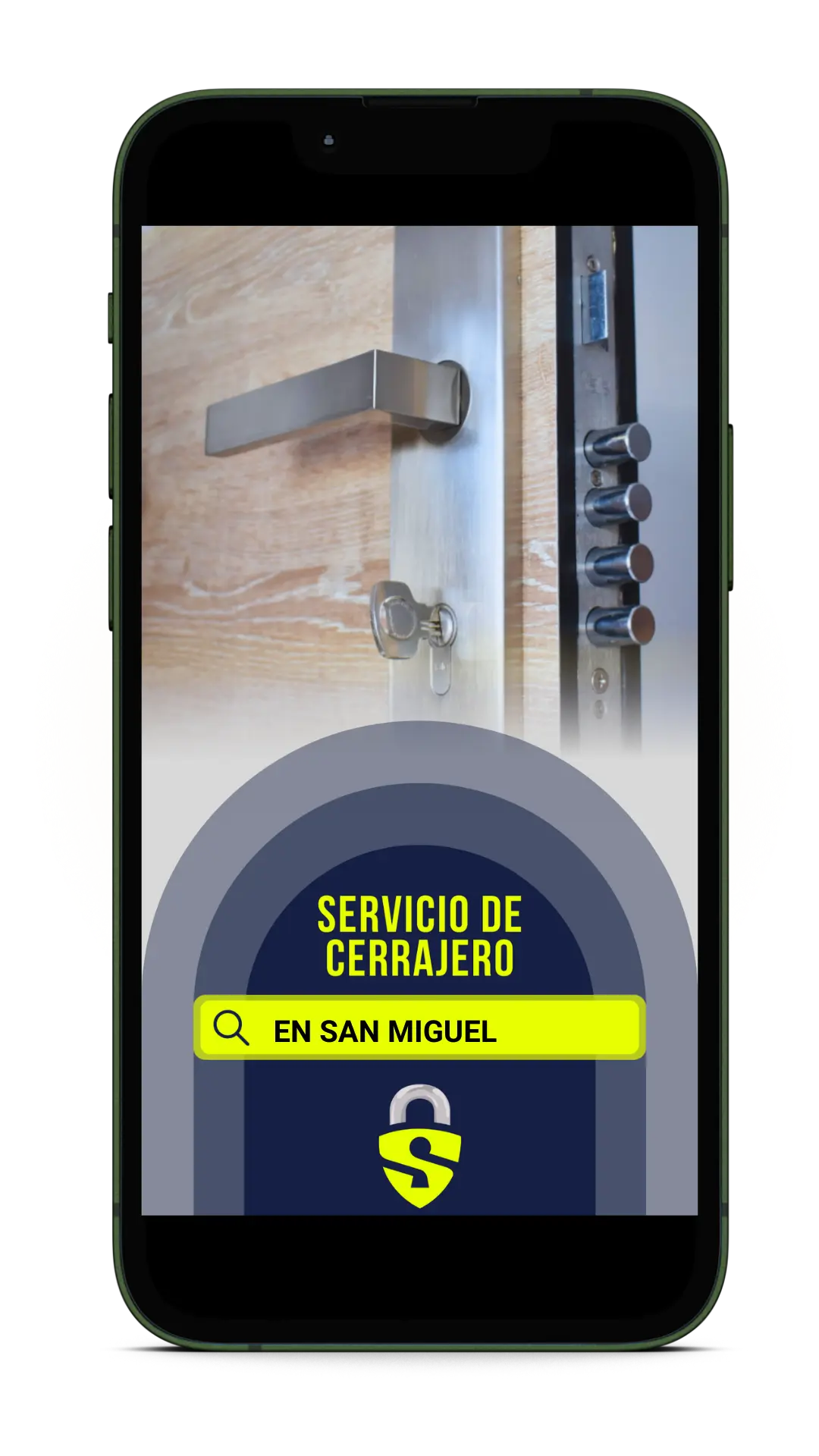 Cerradura de tres pestillos instalada