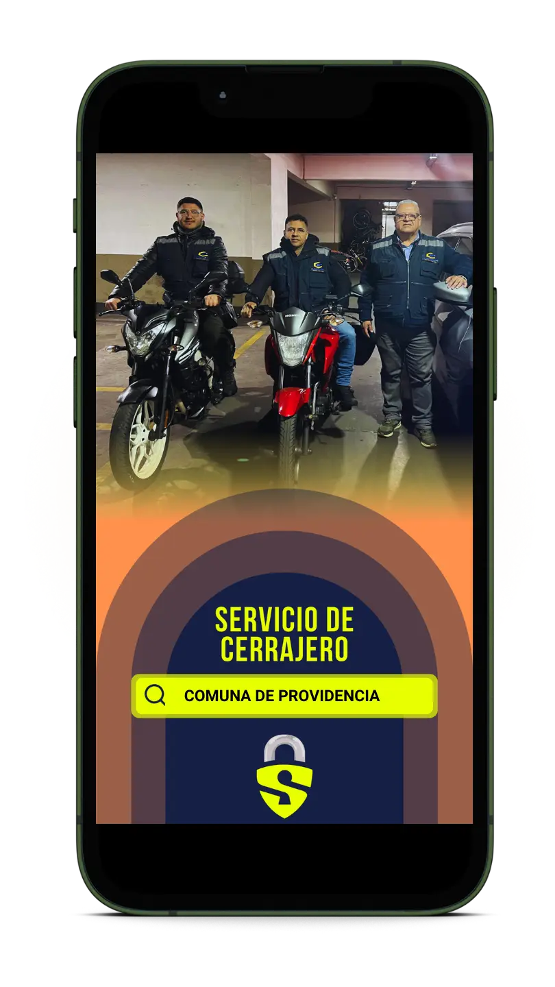Técnicos de Cerrajería Urgencias a Domicilio en motos listos para atender en Providencia